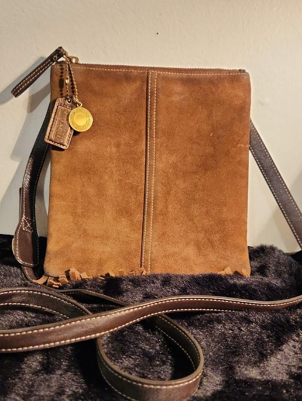 Coach Suede Crossbody Bag